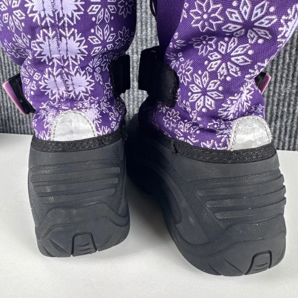 Kamik Snowtale Kids Purple Snowflake Waterproof Winter‎ Boots Size 4 NF4374N SU